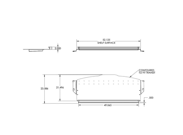 Ford Transit Headliner Shelf [Van Wife] - Owl Vans