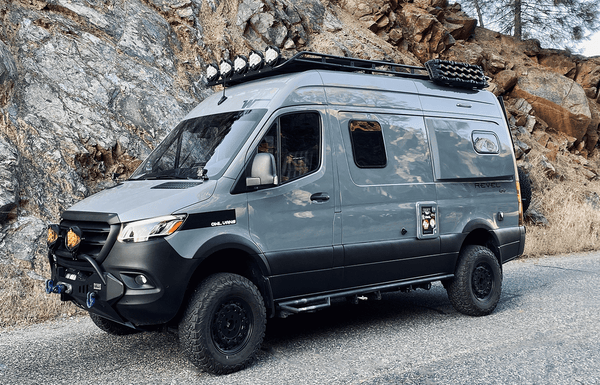 Revel van with LP9 LED lights with amber lens